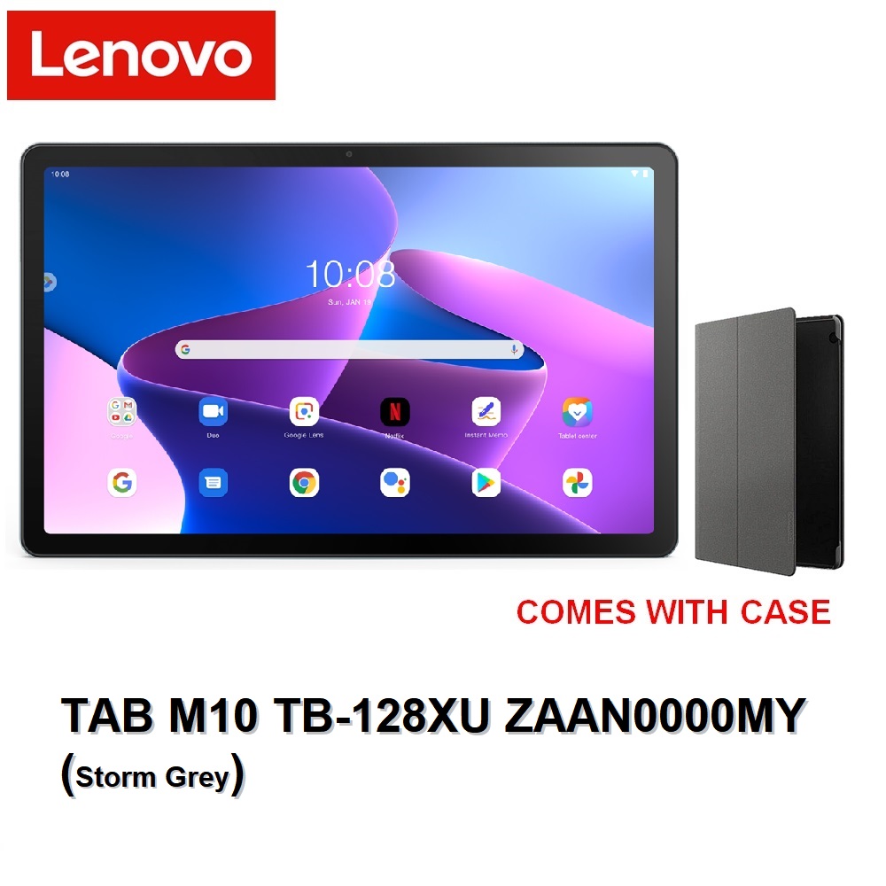 Tablette 10,61 Lenovo M10 Plus Gen 3 - 2K, SnapDragon 680, 4 Go RAM,  Stockage 128 Go, 7500 mAh, Android 12 –