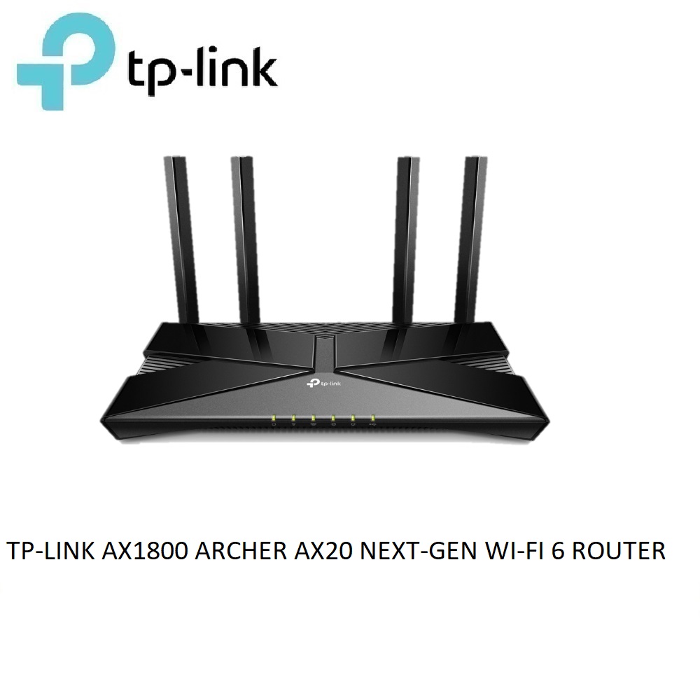 TPLINK AX1800 ARCHER AX20 NEXTGEN WIFI 6 ROUTER